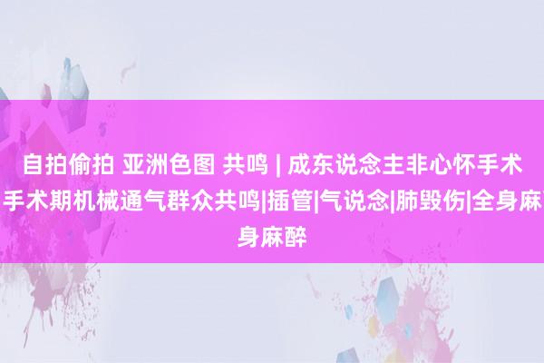 自拍偷拍 亚洲色图 共鸣 | 成东说念主非心怀手术围手术期机械通气群众共鸣|插管|气说念|肺毁伤|全身麻醉