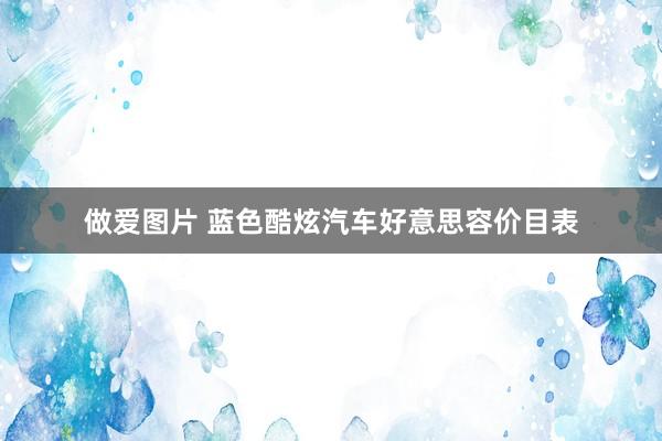 做爱图片 蓝色酷炫汽车好意思容价目表