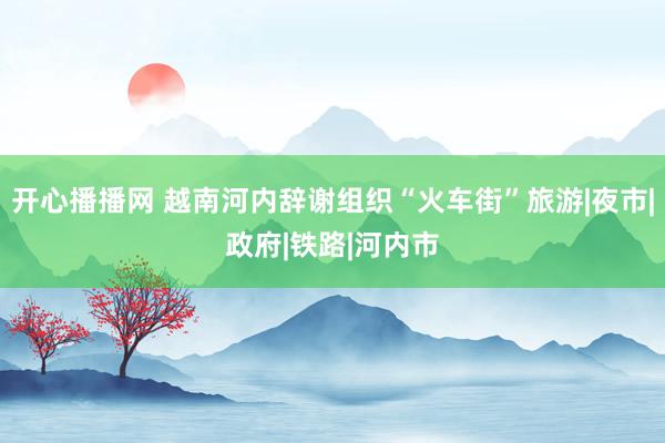 开心播播网 越南河内辞谢组织“火车街”旅游|夜市|政府|铁路|河内市