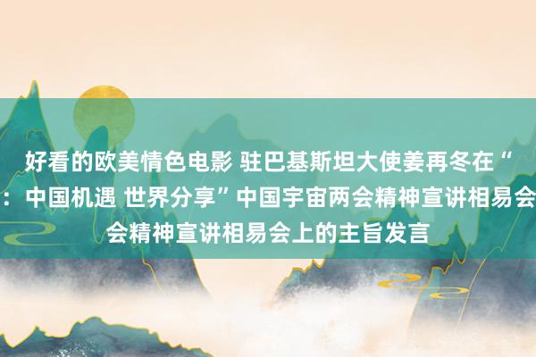 好看的欧美情色电影 驻巴基斯坦大使姜再冬在“春天里的中国：中国机遇 世界分享”中国宇宙两会精神宣讲相易会上的主旨发言