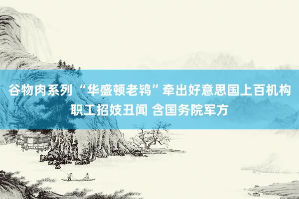 谷物肉系列 “华盛顿老鸨”牵出好意思国上百机构职工招妓丑闻 含国务院军方