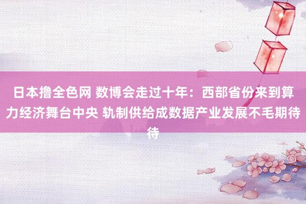 日本撸全色网 数博会走过十年：西部省份来到算力经济舞台中央 轨制供给成数据产业发展不毛期待