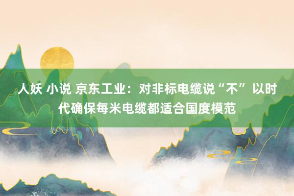 人妖 小说 京东工业：对非标电缆说“不” 以时代确保每米电缆都适合国度模范